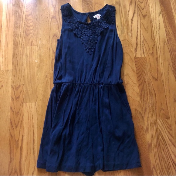 Xhilaration Navy Blue Romper - Picture 1 of 7